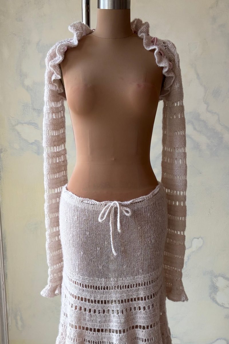 Mohair Bolero in Creme Sample