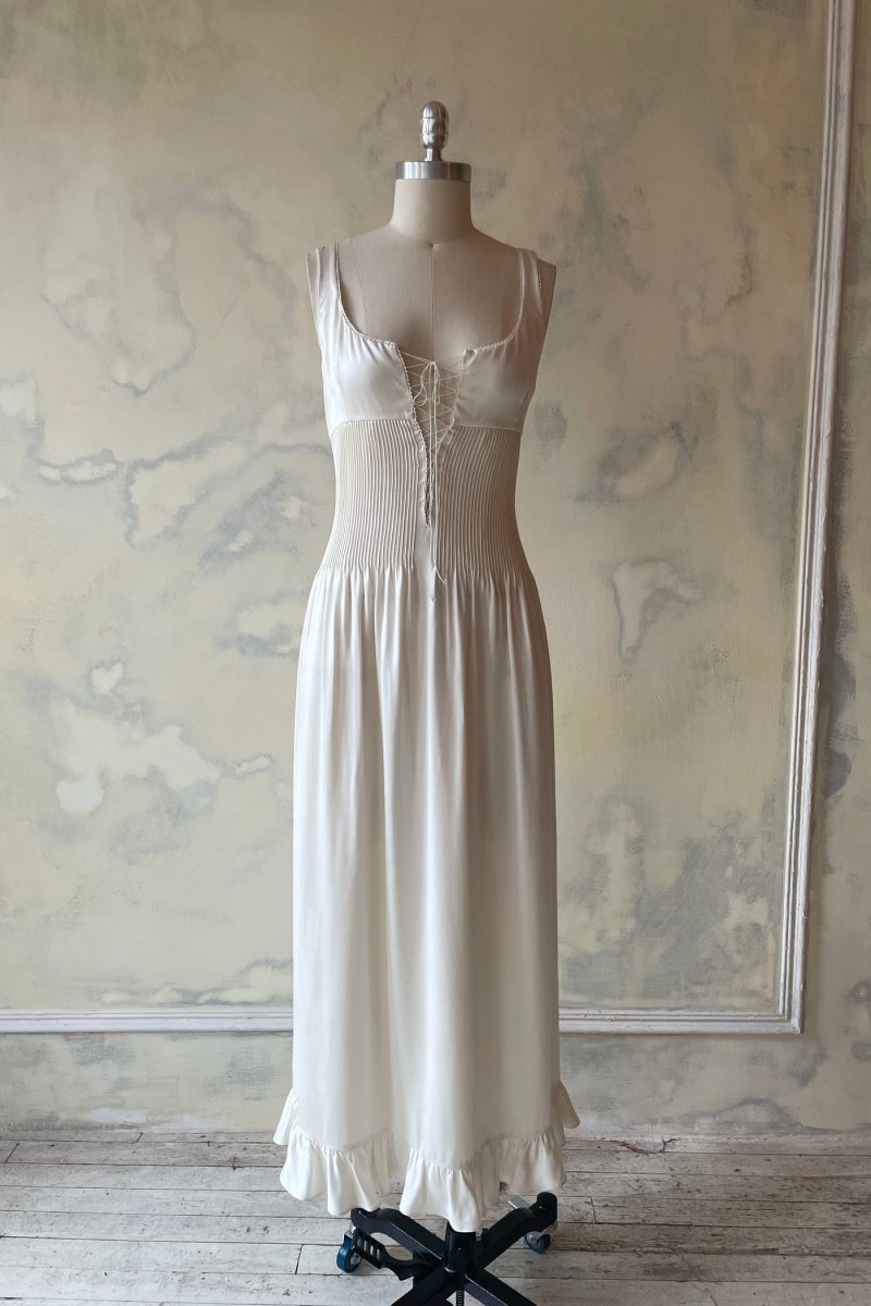 The Pintuck Silk Dress Sample