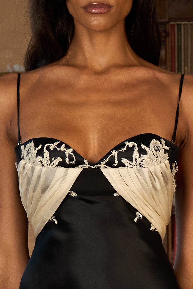 Belle de Jour Mini Dress in Noir