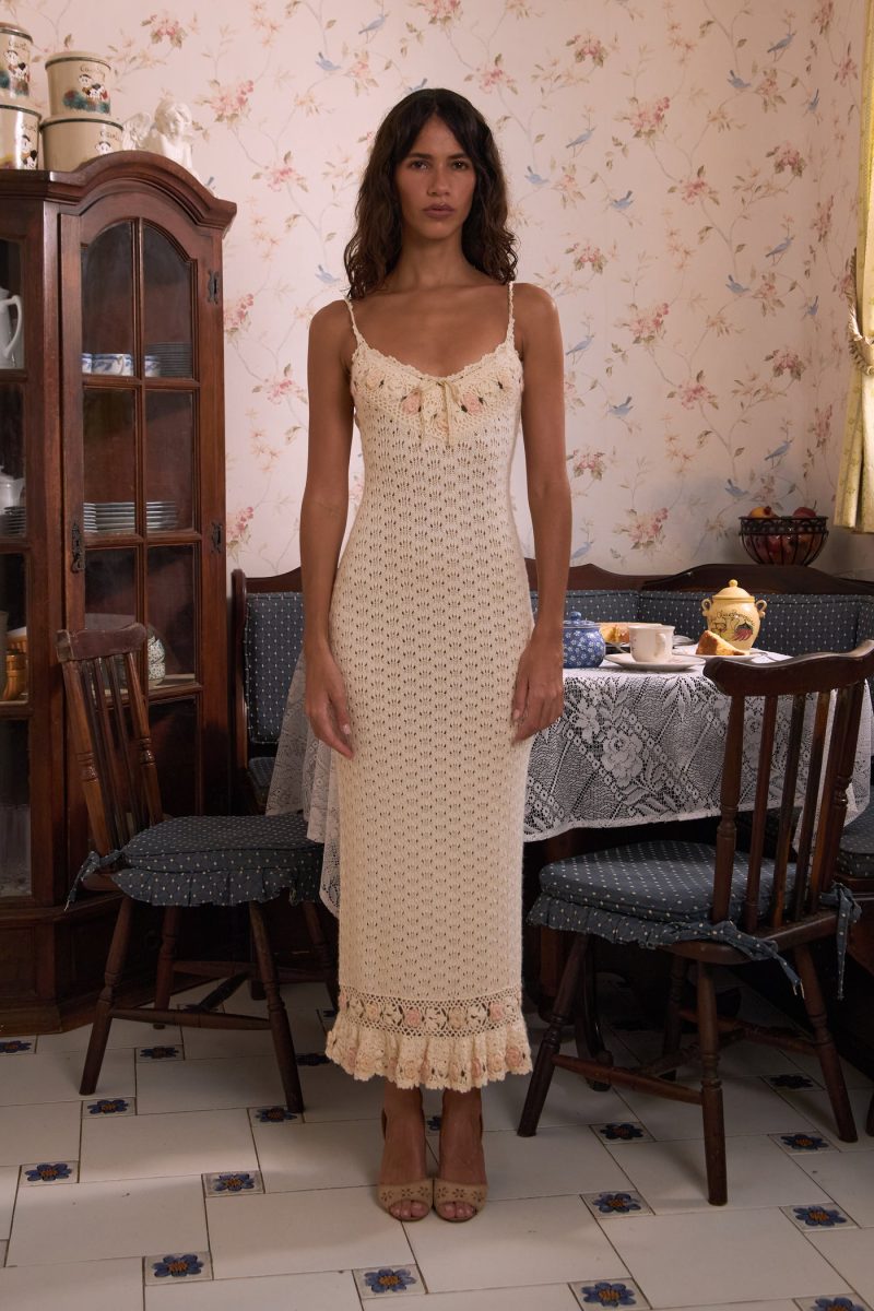 Rosarium Lady Dress in Crème