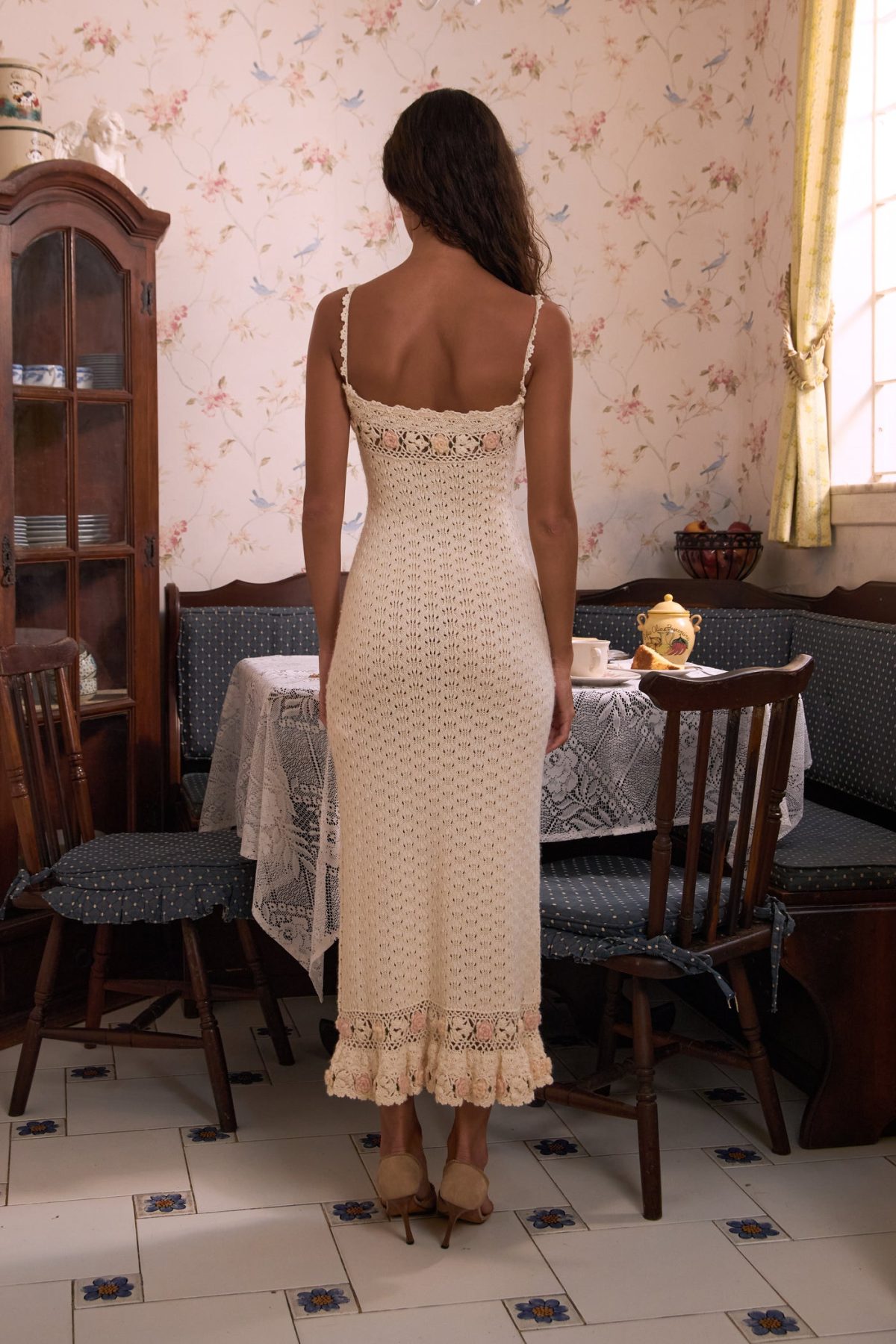 Rosarium Lady Dress in Crème